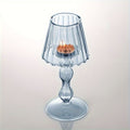 CrystalGlow – Luxury Glass Table Lamp & Candle Holder