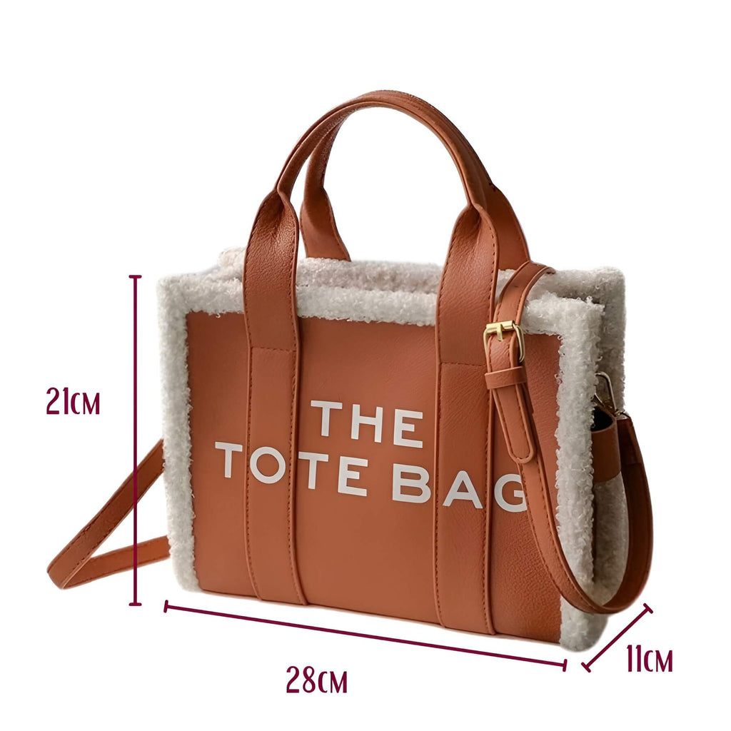 LuxVibe Bag - PU Leather Bag with Faux Fur