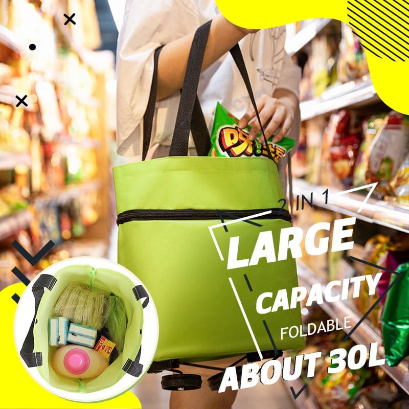 CarryFlex - Practical 2-in-1 Shopping Bag with Wheels