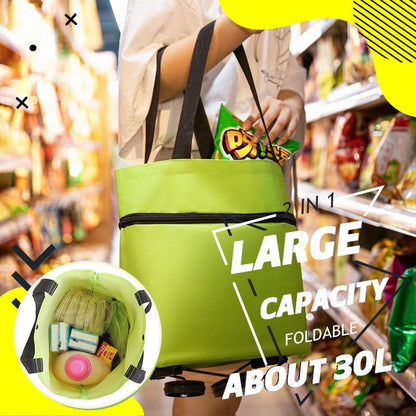 CarryFlex - Practical 2-in-1 Shopping Bag with Wheels