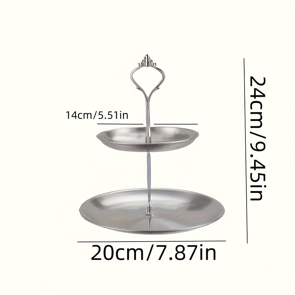 SteelTower - Elegant Triple Serving Dish for Parties