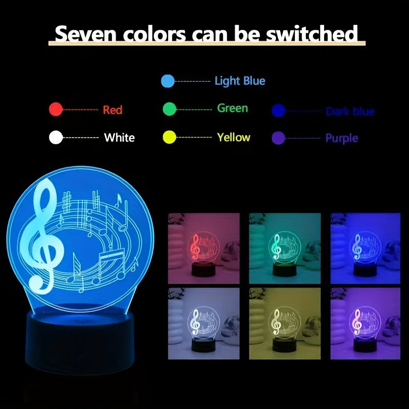 MelodyGlow Lamp - USB Table Lamp with Music Notes