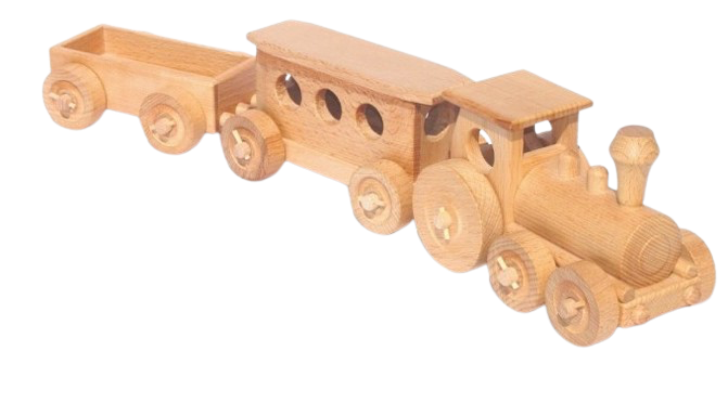 WoodenTrain - Toy with Detachable Wagons for Children