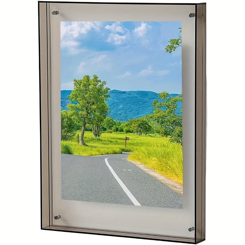 AcrylicFrame – Modern Vertical Photo Frame for Table and Wall