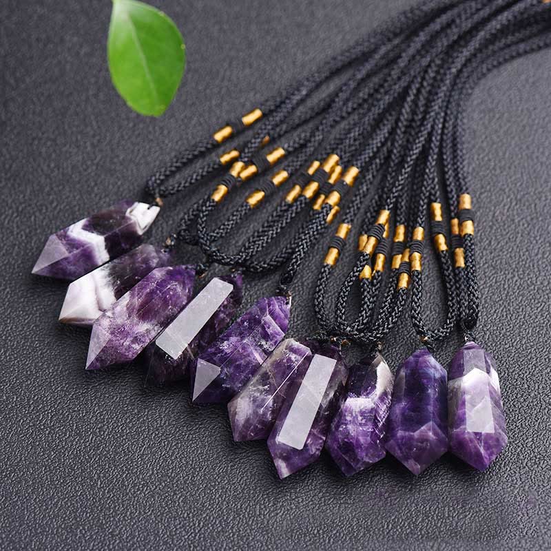 Amethyst Healing Crystal Necklace - Lyra Collection
