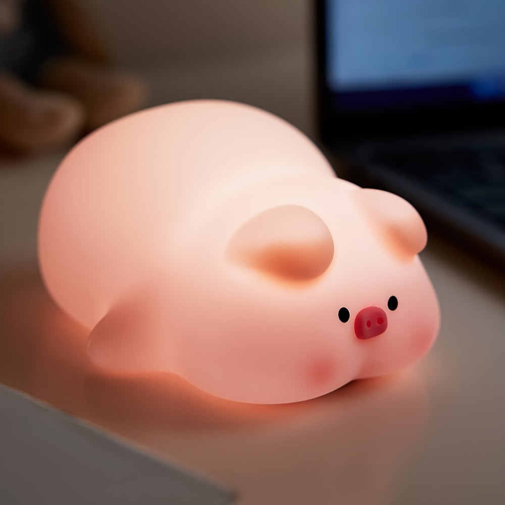PiggyGlow – Adorable Pink LED Night Light for Kids