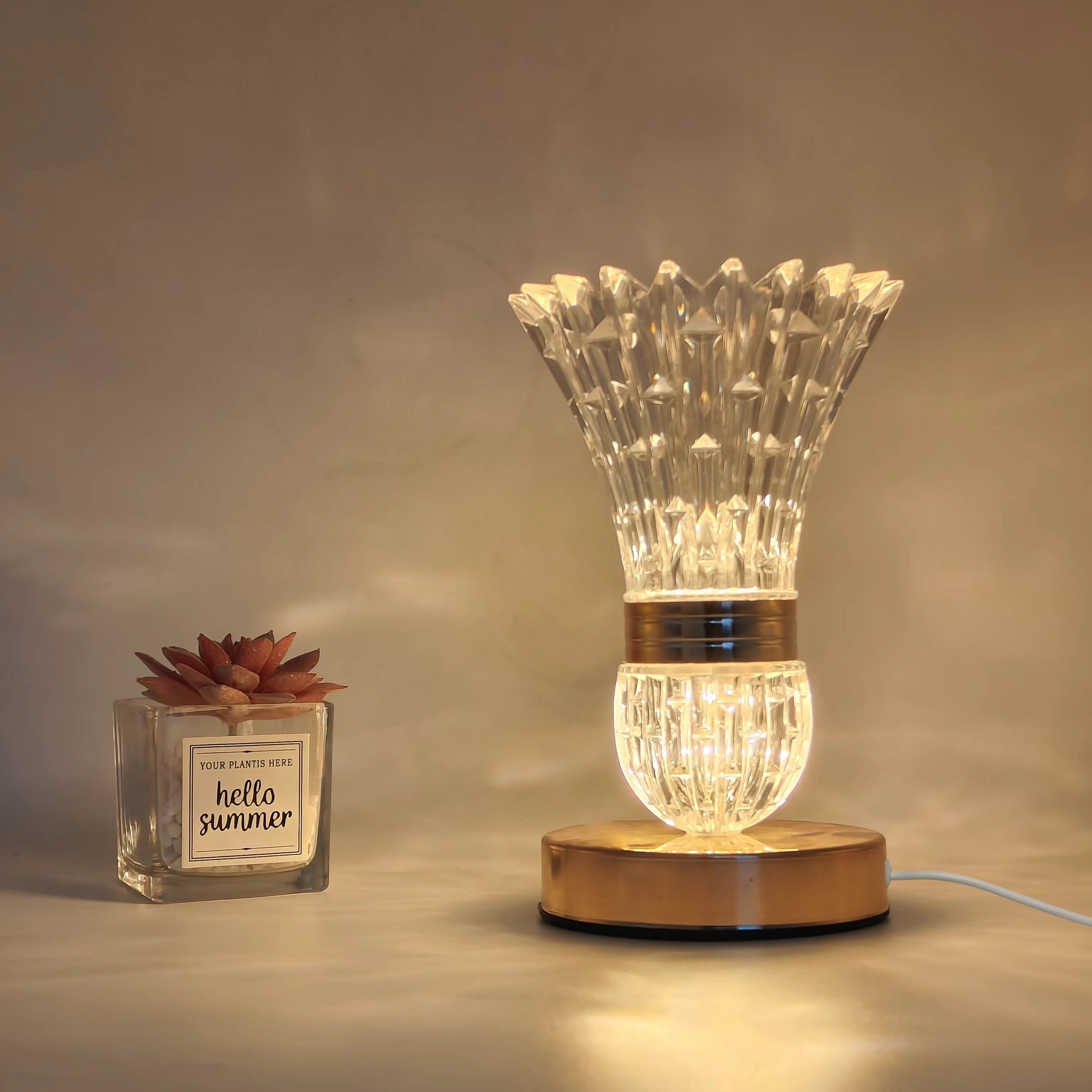 VaseLicht - LED Crystal Table Lamp with Dimmable Ambiance