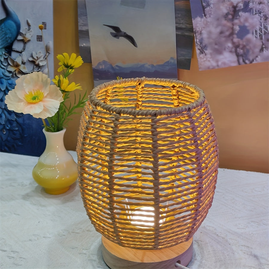 EcoLoom - Artisan Wooden Table Lamp with LED Lighting