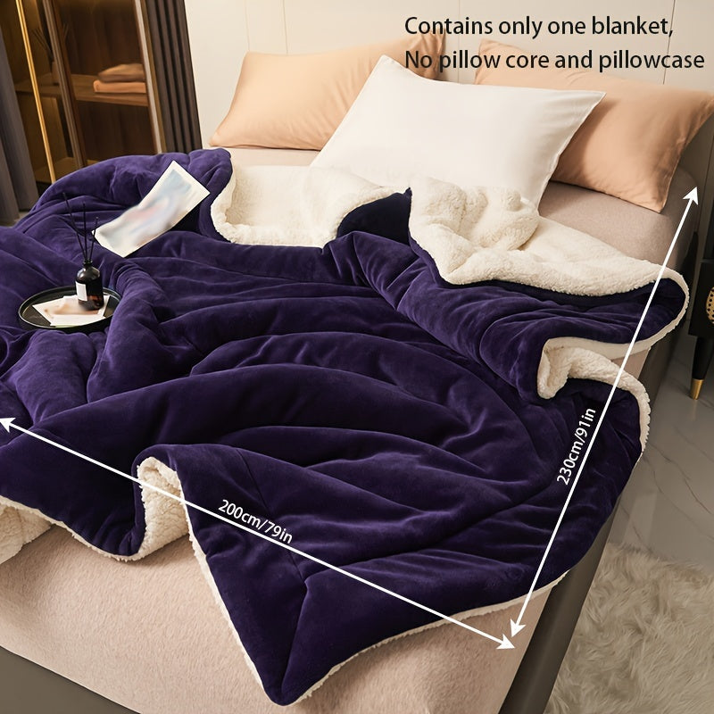 Luxury Comfort – Dark Purple Milk Fleece Blanket