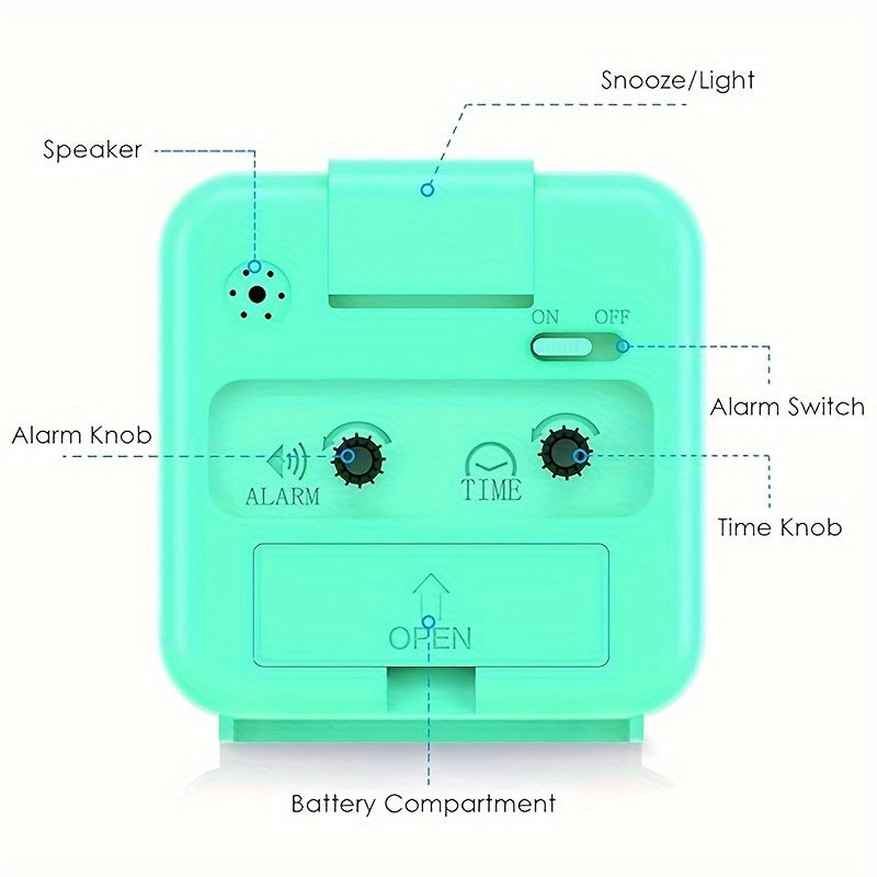 GlowTick Alarm Clock - Stylish LED Clock with Night Light