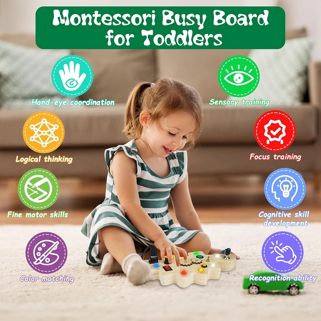 Creative Dino Cork Board & Busy Board - For Toddlers Aged 2-4 Years