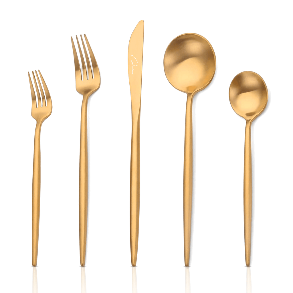 GoldenGlow - Luxury 20-Piece Cutlery Set for Elegant Dining