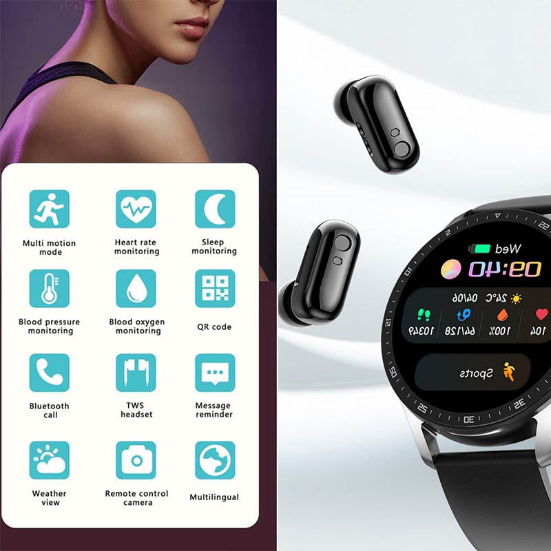 SmartLink Watch – Innovative Smartwatch with Wireless Earbuds
