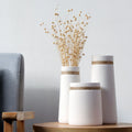 VaseÉlégant - Luxury Ceramic Vase with Jute Accents