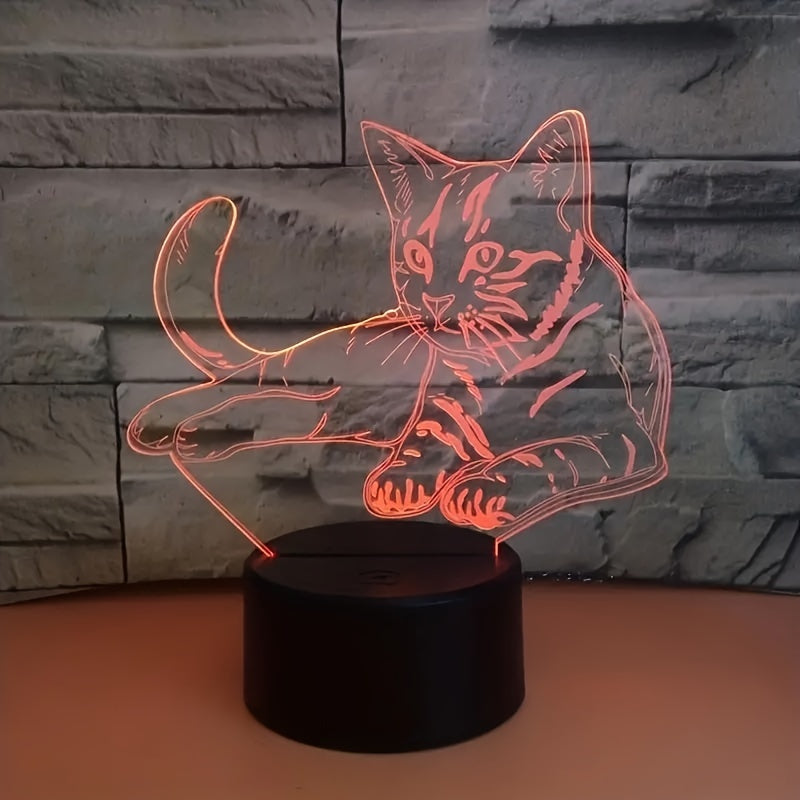 CatGlow - 3D Cat Night Light with 7 Colors