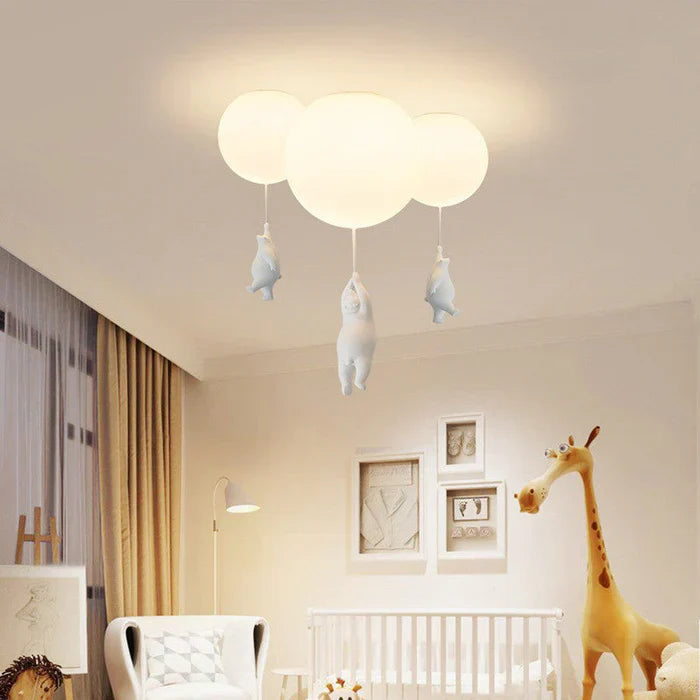 CloudBear - Playful Children's Ceiling Lamp with Balloon