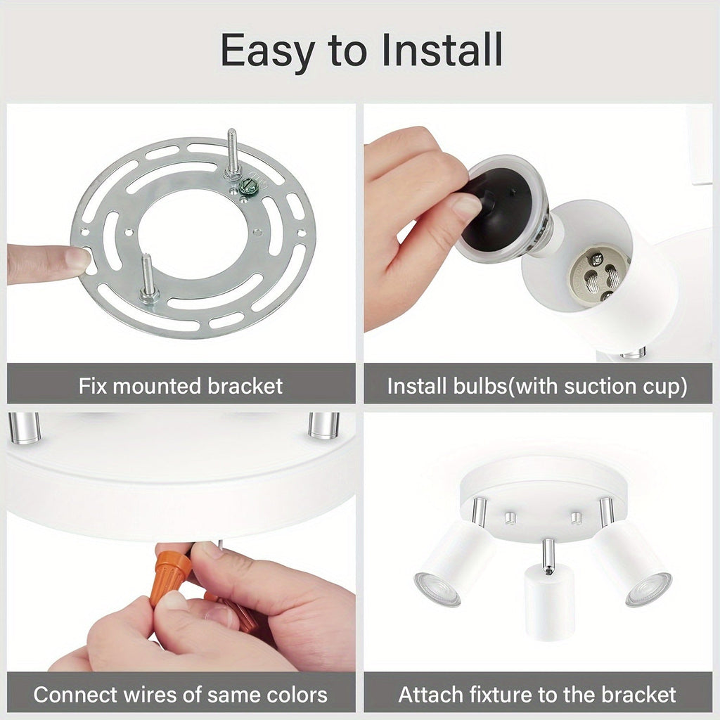 FlexiGlow - Adjustable 3-Light GU10 Ceiling Spot