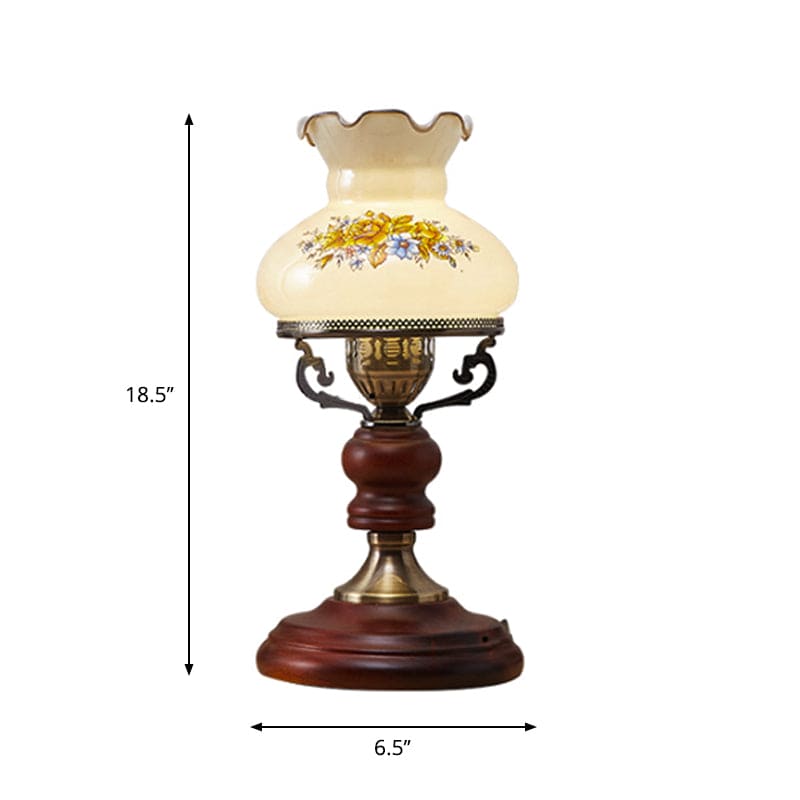 GlowSophie – Classic Table Lamp in Deep Red Ceramic