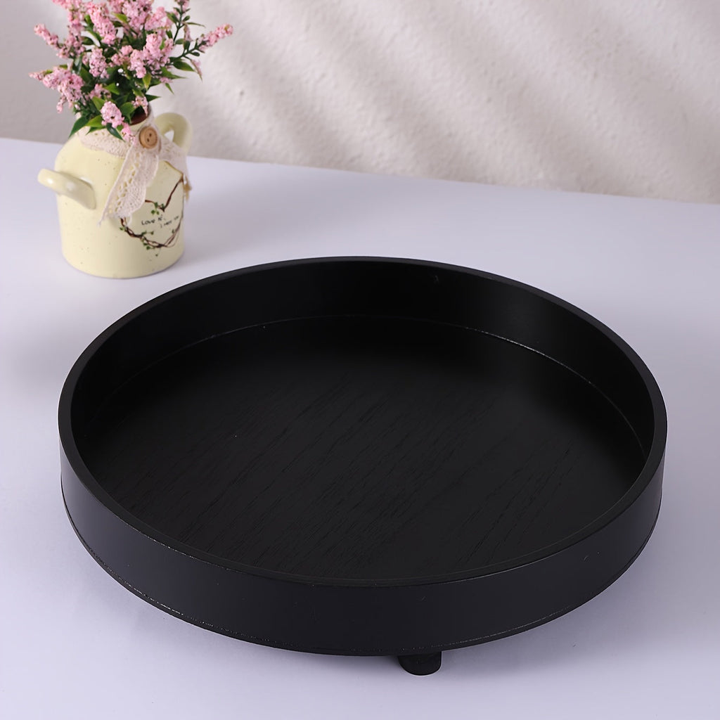 ClassicTray – Luxury Black Wooden Tray for Decoration