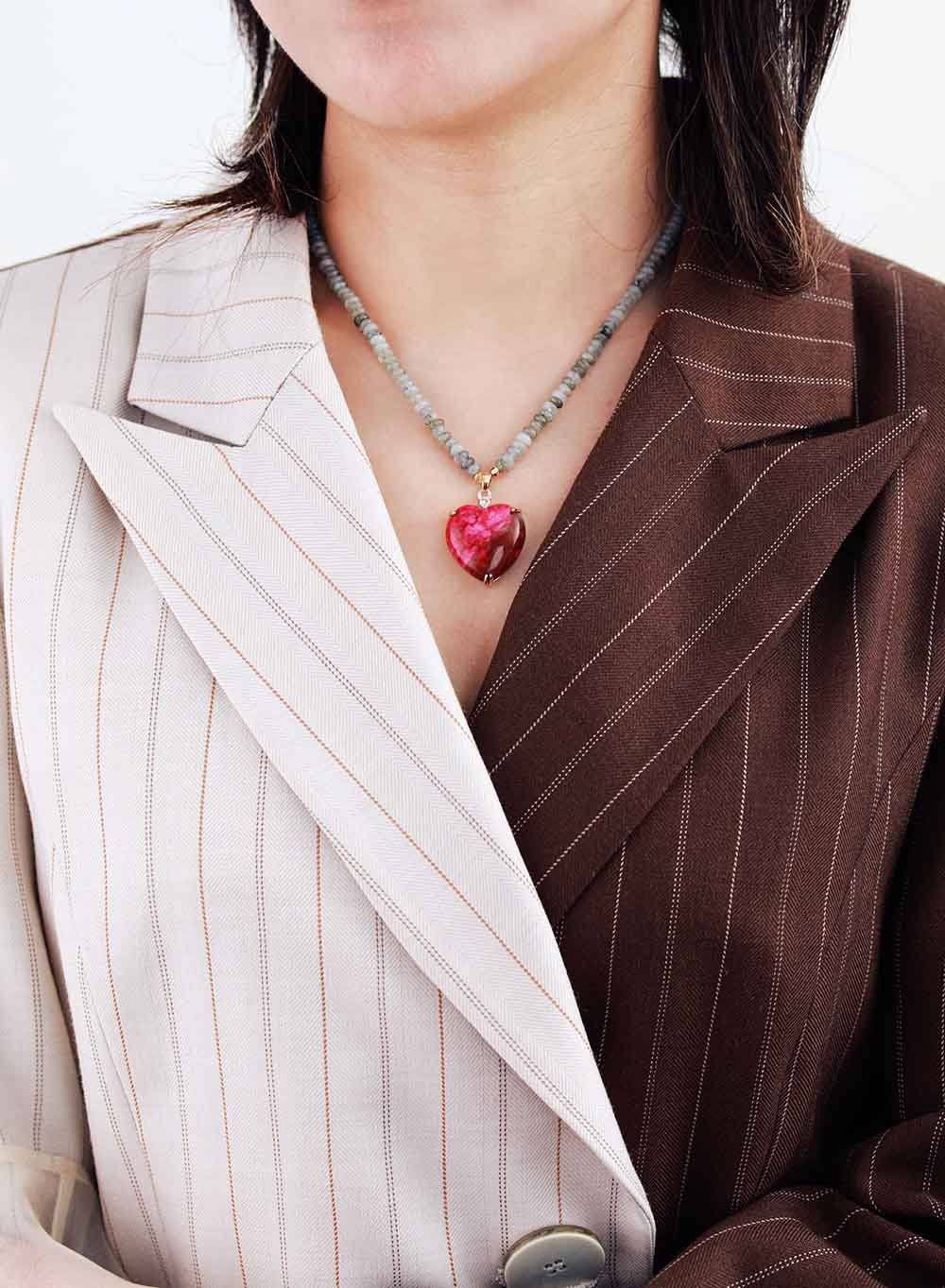 Nova Heart Bead Necklace - Stylish Healing Bead Necklace