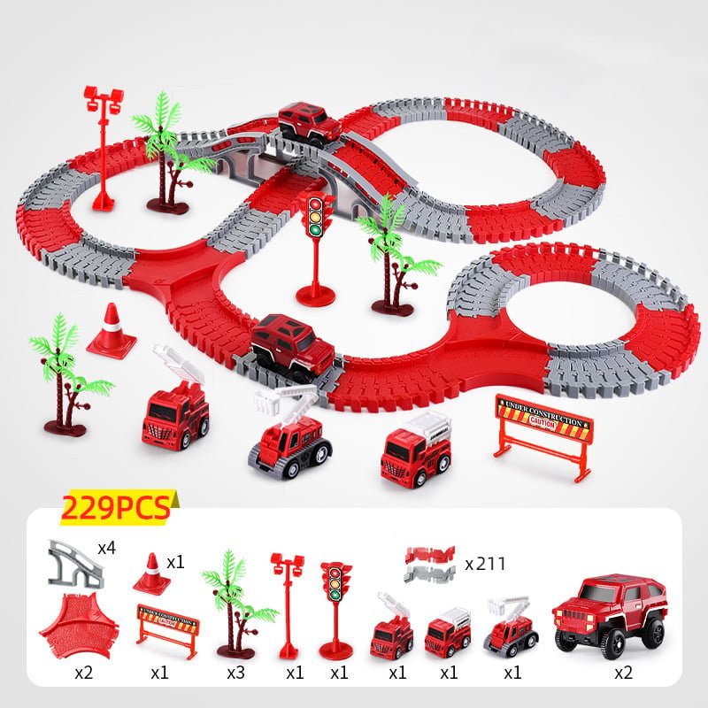 SpeedFlex Track – Flexible Racetrack with LED Vehicles