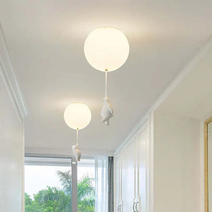 CloudBear - Playful Children's Ceiling Lamp with Balloon