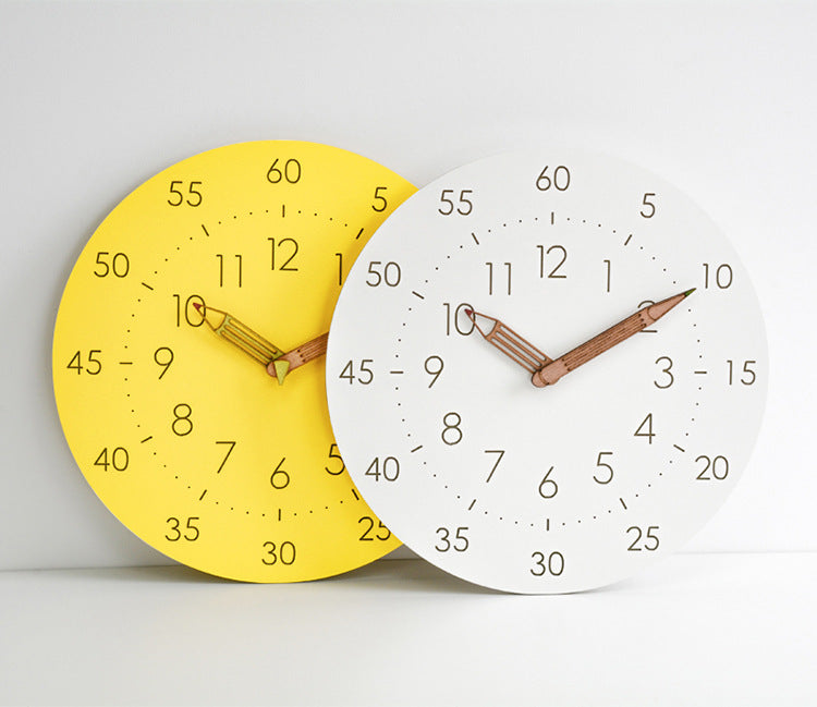 Stylish Silent Kids' Clock with Playful Charm
