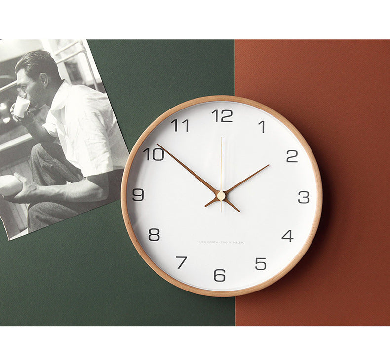 Rustic Wooden Wall Clock – Silent Timeless Addition to Your Interior