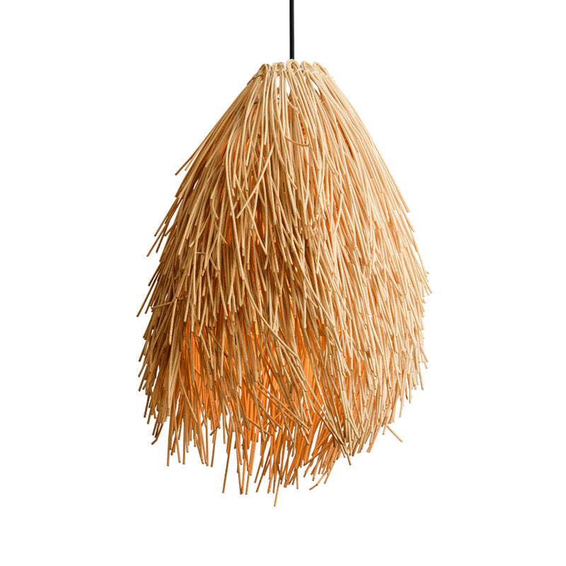 RattanGlow Pendant - Elegant Woven Pendant Lamp with Asian Influences