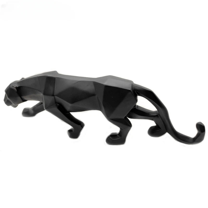 PantherSculpt – Sleek Black and White Panther Sculptures