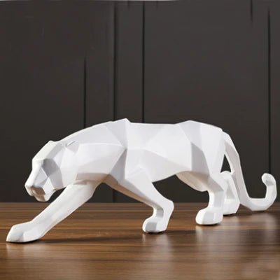 PantherSculpt – Sleek Black and White Panther Sculptures