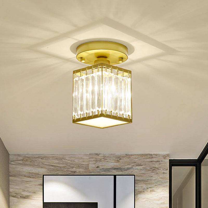 CrystalLuxe – Black and Gold Crystal Ceiling Lamp