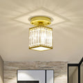 CrystalLuxe – Black and Gold Crystal Ceiling Lamp