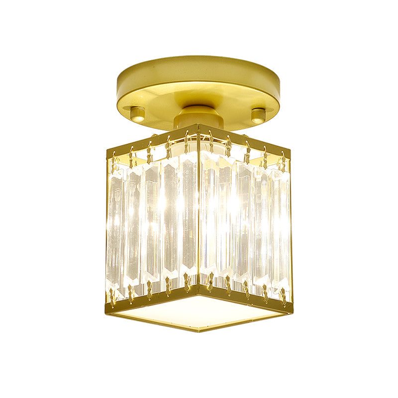 CrystalLuxe – Black and Gold Crystal Ceiling Lamp
