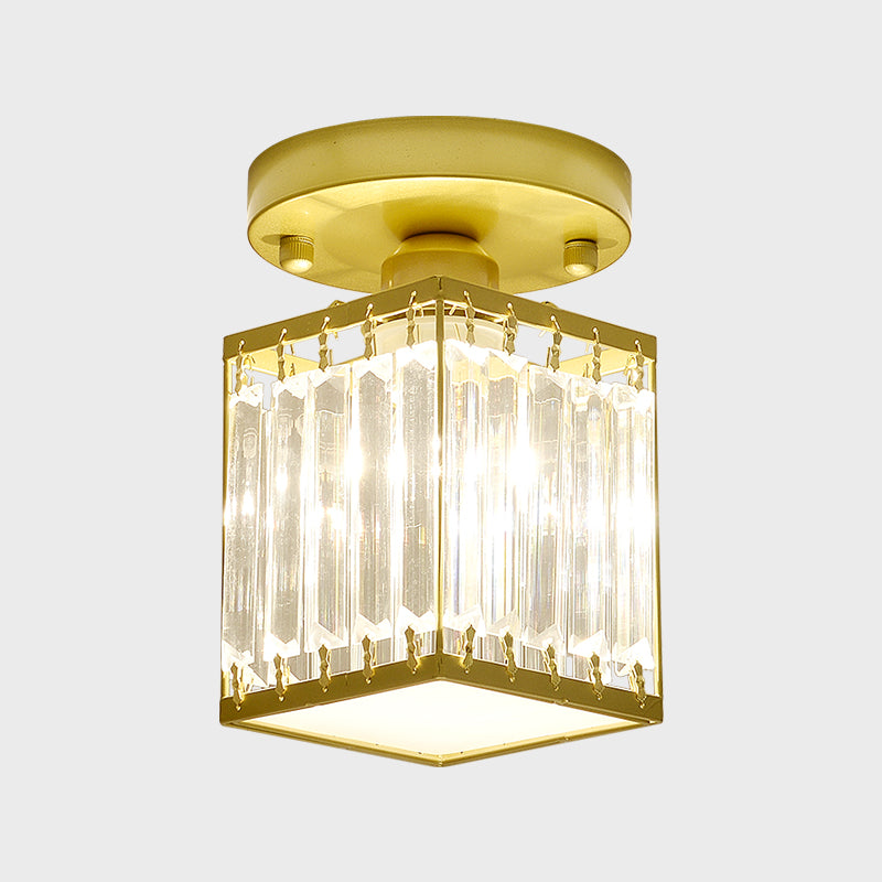 CrystalLuxe – Black and Gold Crystal Ceiling Lamp