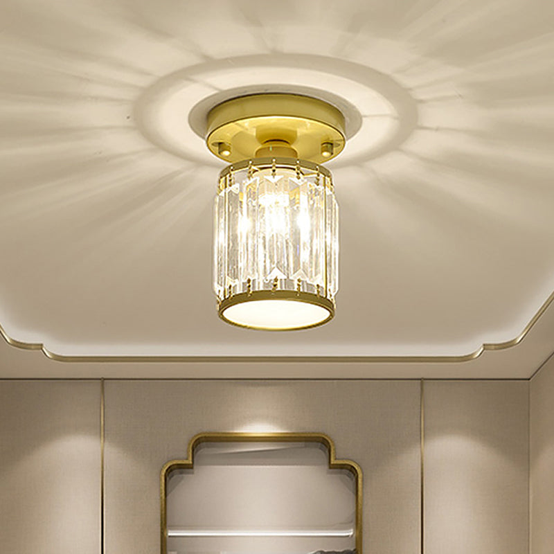 CrystalLuxe – Black and Gold Crystal Ceiling Lamp