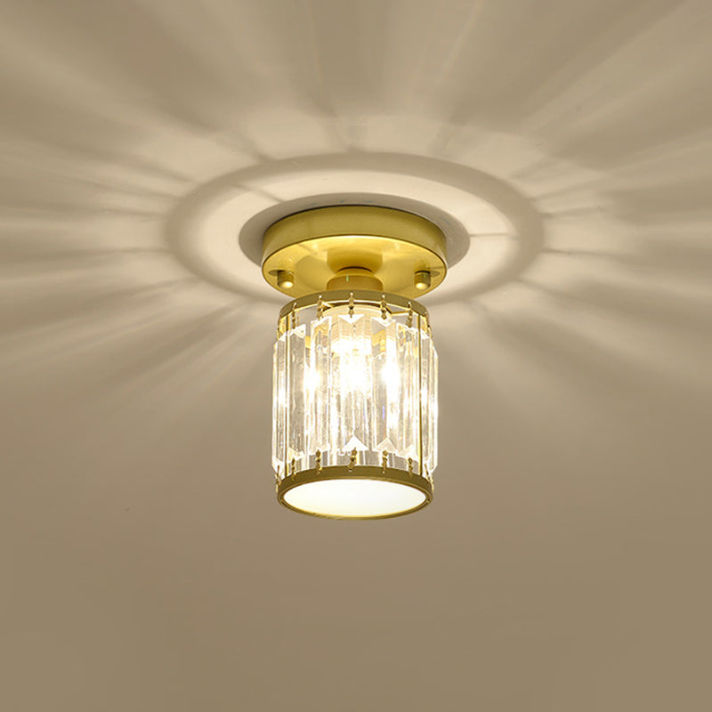 CrystalLuxe – Black and Gold Crystal Ceiling Lamp