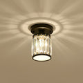 CrystalLuxe – Black-Golden Crystal Ceiling Lamp