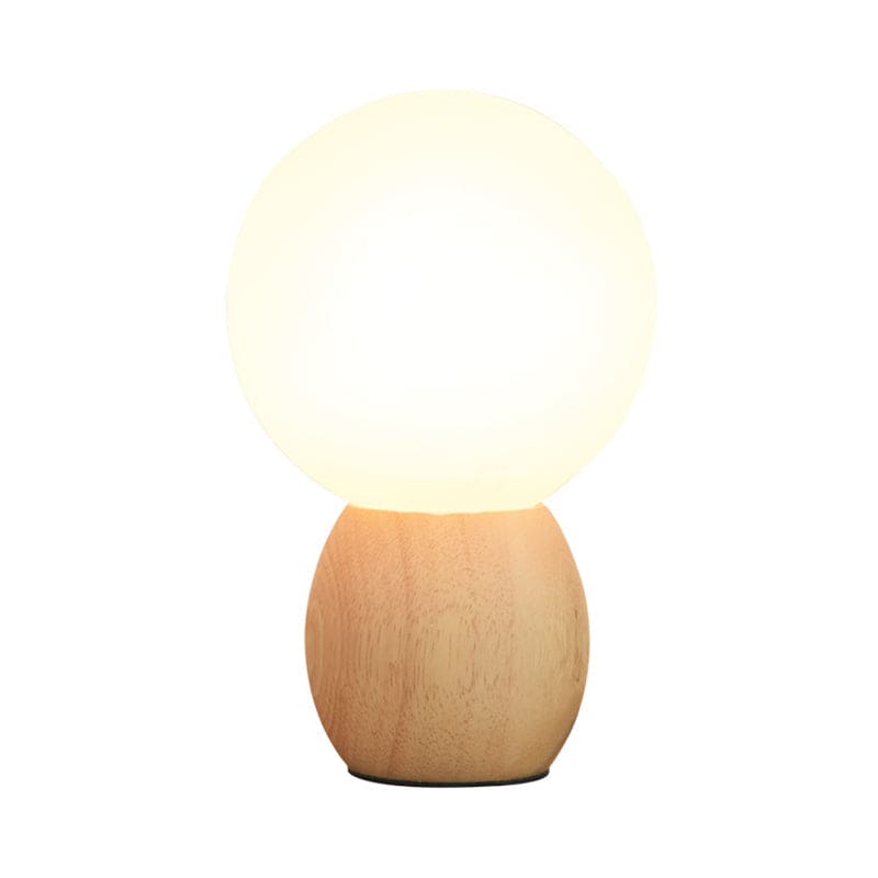 LumiOrb - Elegant Wooden Night Lamp with Glass Orbs