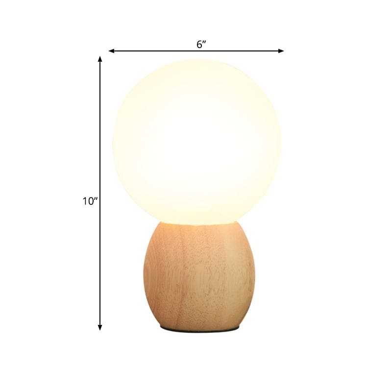 LumiOrb - Elegant Wooden Night Lamp with Glass Orbs