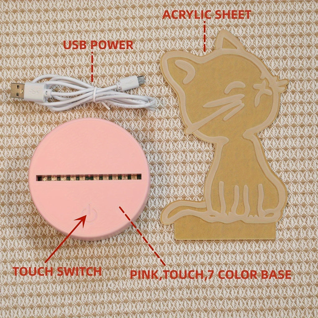 GlowPaw - 3D Touch Cat Night Light