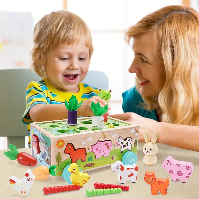 Multifunctional Wooden Play Cube - For Educational Adventures