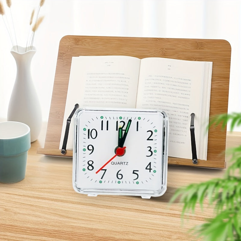 TimeSquare – Minimalist White Alarm Clock for Desk & Bedroom