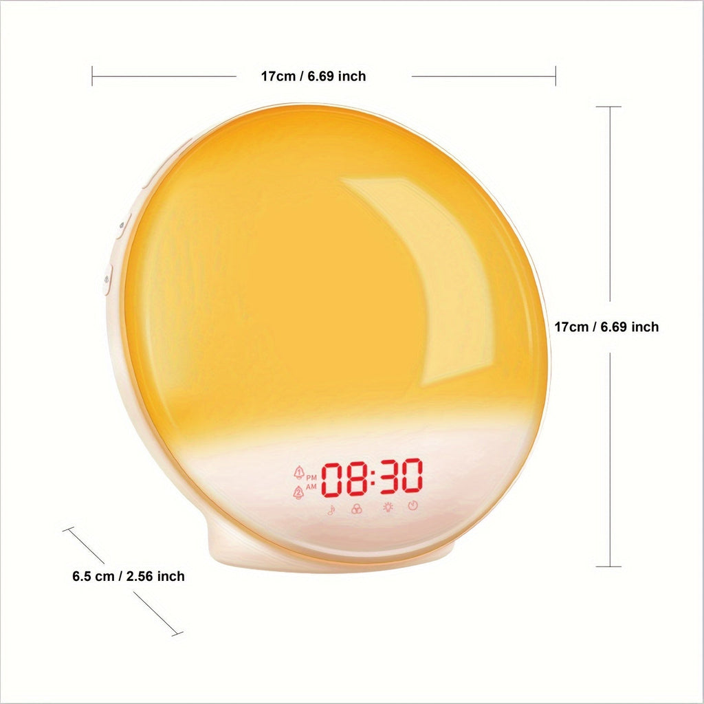 AlarmGlow – Smart Sunrise Alarm Clock with Dual Alarm