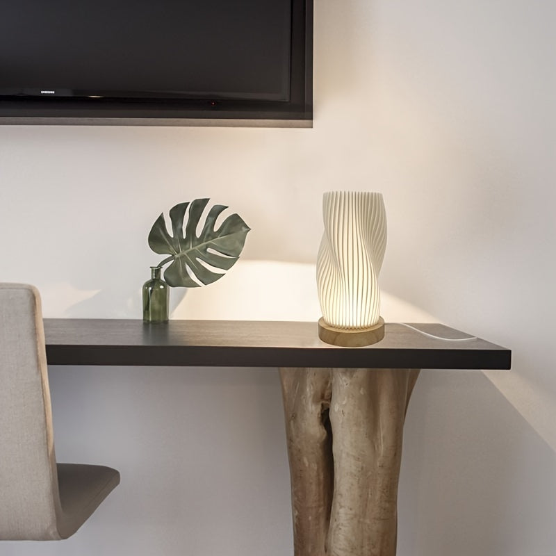 CozyLight – Dimmable LED Night Lamp with Wood