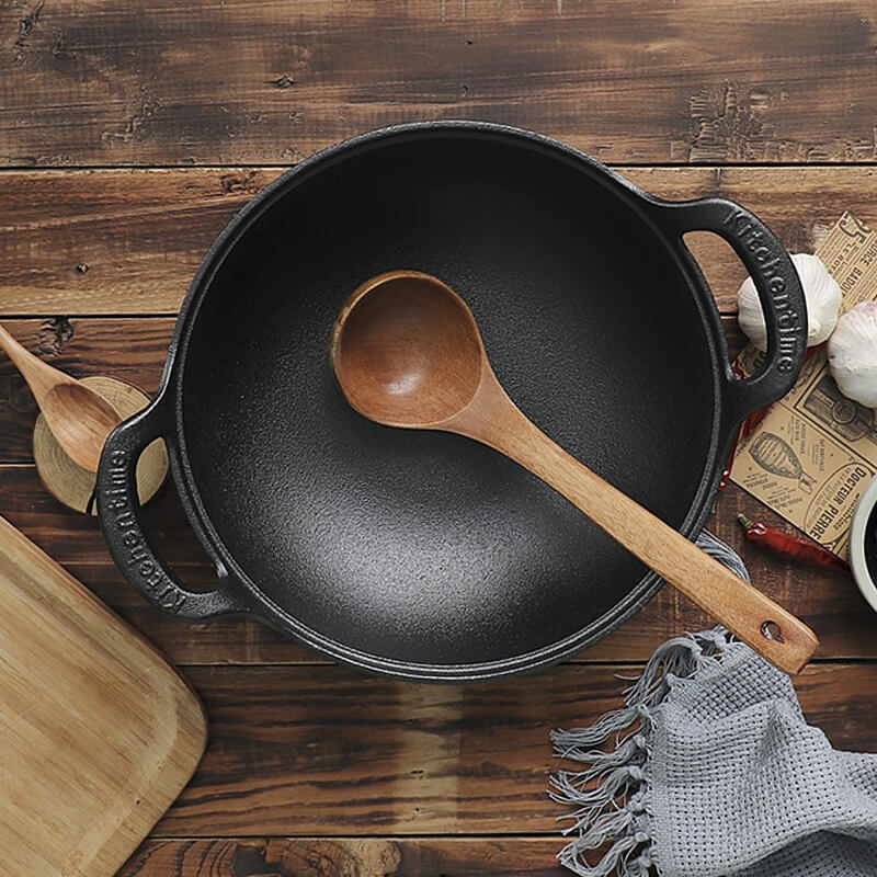 CastePrima Pan - Durable Non-Stick & Wooden Lid