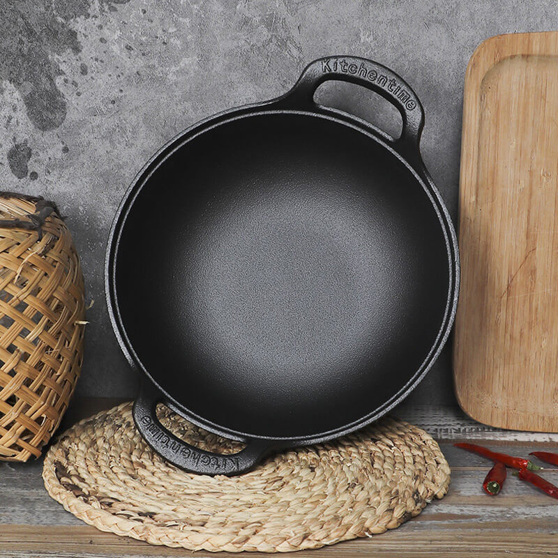 CastePrima Pan - Durable Non-Stick & Wooden Lid
