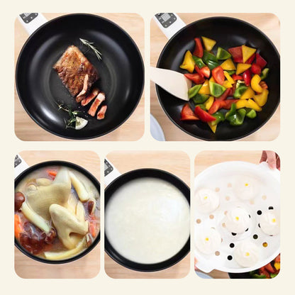 CookEase – Versatile Electric Frying Pan with Steamer