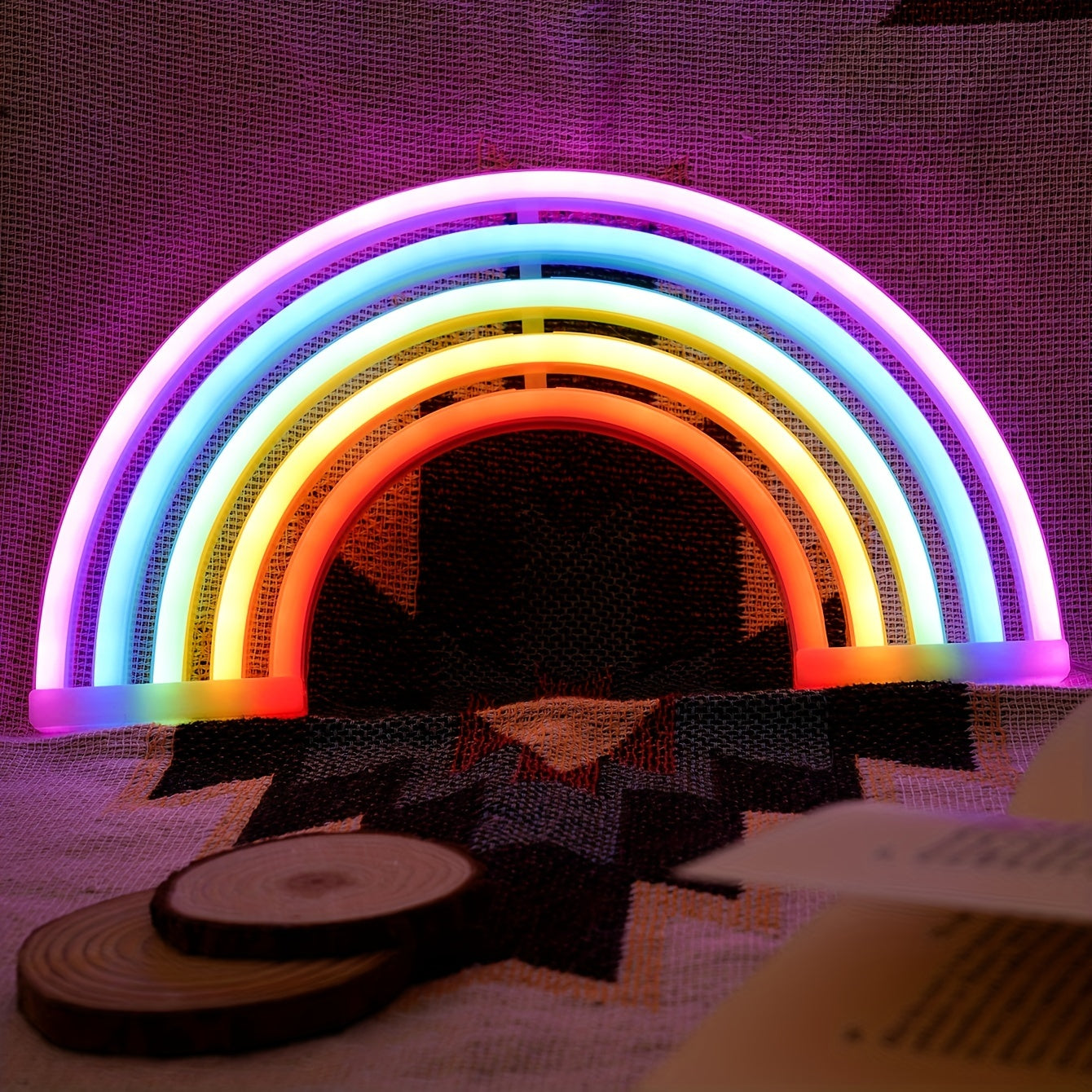 RainbowLight - Colourful Neon LED Lamp with USB/Battery