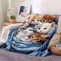 FluffyCat – Soft Flannel Blankets with Cat Print